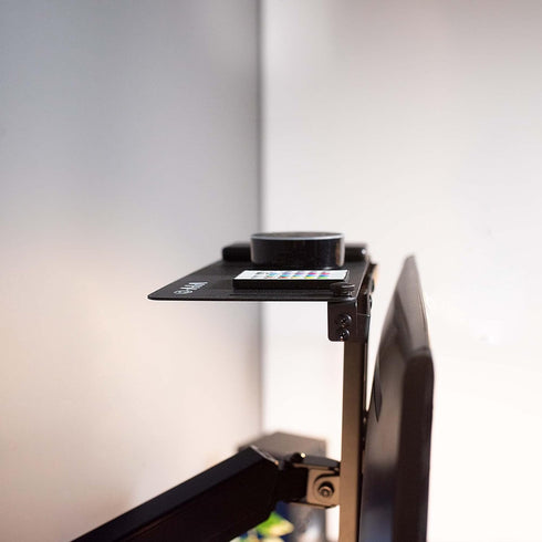 VIVO 13 inch Over Under VESA Monitor Shelf Mount, Fits VESA 75mm, 100mm, 200mm, Holds Media Devices, Speakers, and