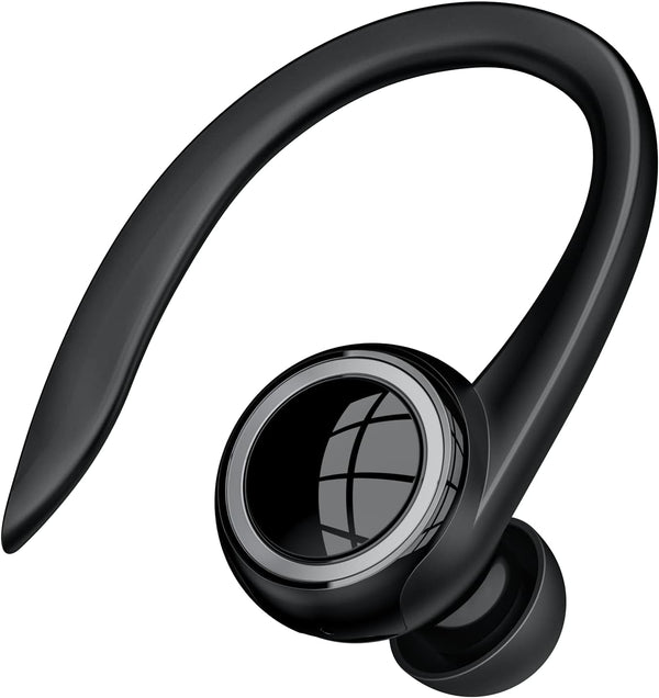 Bluetooth 5.2 Headset, Single Ear Earpiece with Mic, Noise Cancelling Headset for Business, Trucker, Driver