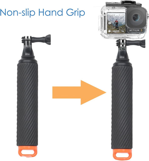 Fotoleey Dive Case + Floating Hand Grip for DJI Osmo Action 4, Action 3