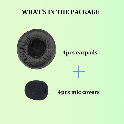 Replacement Ear Pads for Plantronics Headset - 50mm Ear Cushions Compatible with Blackwire C320 3210 3220 3320 (4 Pack)
