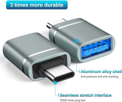 USB C to USB Adapter 3-Pack, USB C Male to USB 3.0 Female Adapter for iMac 2021, iPad Pro 2021, MacBook Pro, Air 2020