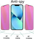 2 Pack Anti-Blue Privacy Tempered Glass for iPhone 13 Pro/13/14, Anti-Spy Screen Protector, 6.1 Inch - Colorful