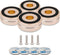 Monosaudio Speaker Isolation Feet 4 Pcs 40x15mm Aluminum Feet with Non-Slip Rubber Rings for Audio Equipment