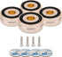 Monosaudio Speaker Isolation Feet 4 Pcs 40x15mm Aluminum Feet with Non-Slip Rubber Rings for Audio Equipment