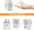 TESSAN 4 3 (2 US to UK Plug Adapter, Type G Travel Adaptor with Electrical Outlets USB Ports USB C), Ireland Power