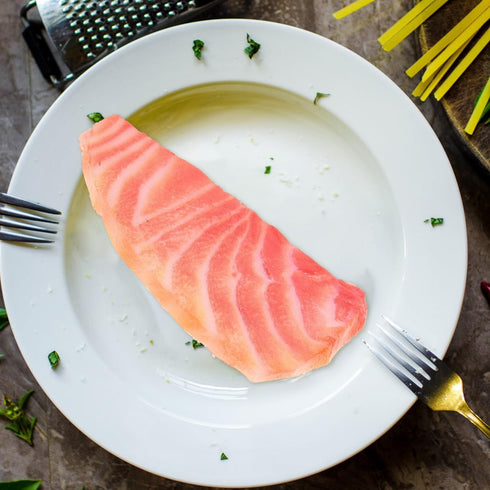 Abaodam Simulated Salmon Slices/Pieces as Photography Props Artificial Model Lifelike Fish Decoration for Restaurant
