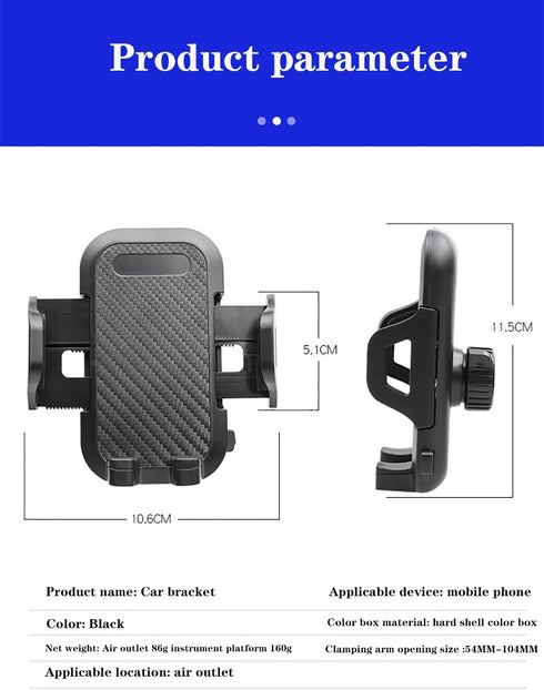TUKEFEV 360 iPhone16/iPhone15/iPhone 15 Car Phone Holder Rotation Phone Holders for Your Car Quick Release Adjustable