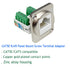 5PCS RJ45 Panel Mount Screw Terminal Adapter, D-Type RJ45 Female Solderless Terminal Cat5E Ethernet Extender