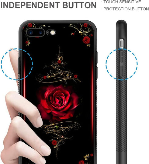 Compatible with iPhone SE 2022 Case, Non-Slip Soft TPU Protective Cover, Hard PC Back, Pattern Design,
