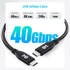 Cable Matters 40Gbps USB 4 Cable 2.6 ft, 8K Video, 240W Charging, USB4 Cable/USB C Display Cable PD 3.1, Compatible with Thunderbolt 4, iPhone 15 Pro Max, MacBook, XPS, Surface Pro