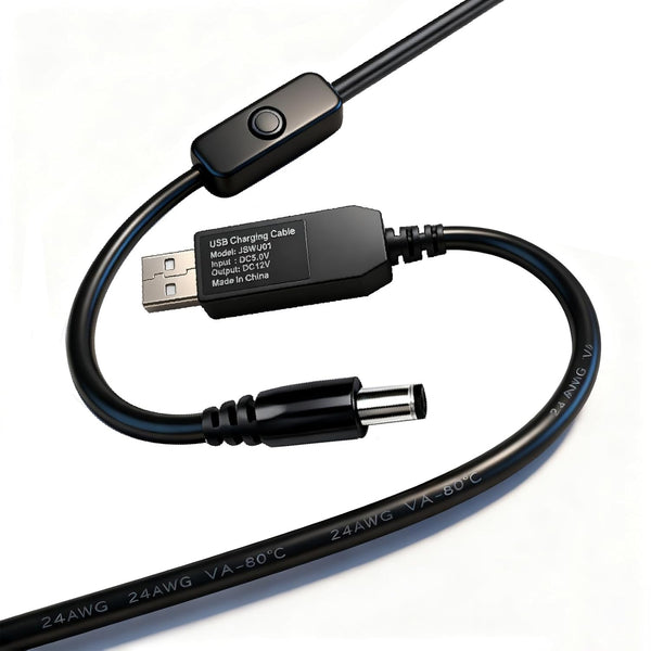 USB 5V to DC 12V Voltage Step Up Converter Boost Cable for
