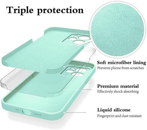Poco X5 Pro Case - Dark Green Silicone, Soft Touch, Shockproof, Thin Cover for Xiaomi Poco X5 Pro (Blue)