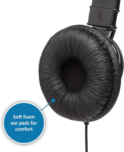 Kensington Hi-Fi Headphones with Microphone (K97603WW), Universal 3.5mm, Black