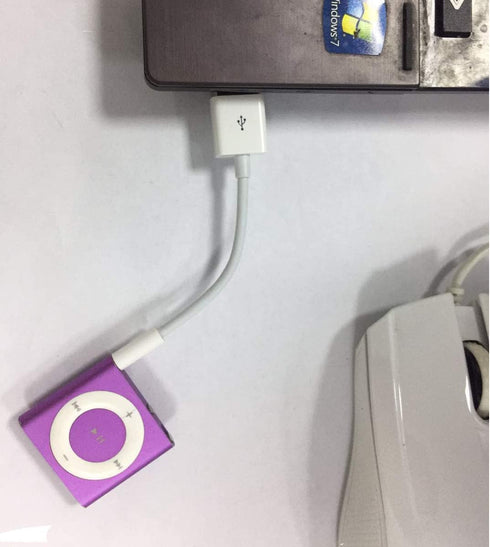 Amicable USB Date Cable for iPod Shuffle (2-Pack) - 3.5mm Jack to USB Charger & Sync Data Transfer for 3rd-7th Gen.