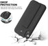LAUDTEC iPhone XR Case Compatible, Silicone Kickstand with Hand Strap, Flexible Soft Liquid Silicone Stand Case - Black