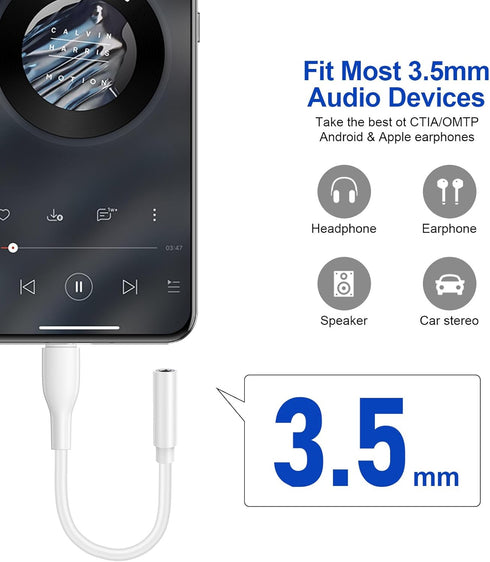 USB C to 3.5mm Adapter for Samsung Galaxy S24, S23, S22, Google Pixel 8, iPhone 15 Pro Max, Type C Audio