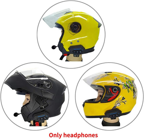 Helmet Bluetooth Headset, BT-12 Motorcycle Intercom, Supports Handsfree and Stereo Music Communication
