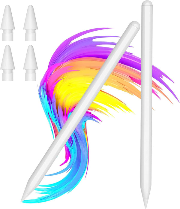2 Pack Stylus Pen 2nd Generation for iPad Pro with Magnetic Wireless Charging, Active Pen for iPad Models