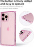 Square Case for iPhone 15 Pro Max, 6.7-inch Slim Clear Silicone Shockproof Case with Full Camera Protection, Pink