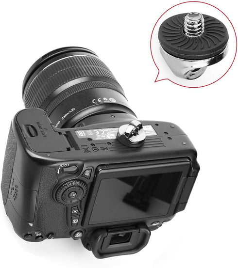 10PCS Shorten Camera Long Screw Shaft Accessory, Black Rubber Washer for Protecting Camera Screw Shaft