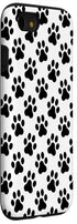 Dog Paw Print Phone Case for iPhone SE (2020), 7, 8 - Black and White Gift for Dog Lovers