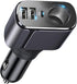 4 in 1 USB C Car Charger Adapter, 210W Multi USB Cigarette Lighter Adapter with 3 USB Ports for iPhone 15/14