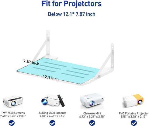 Small Mini Projector Shelf, Modem Shelf, Router Shelf, Floating Projector Wall Mount, Projector Shelf for Wall, Holder