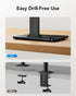 HUANUO 13 34 Inch 44lbs, 5 360 75x75mm/100x100mm Monitor Stand, Freestanding VESA Mount for to Screens, Holds up