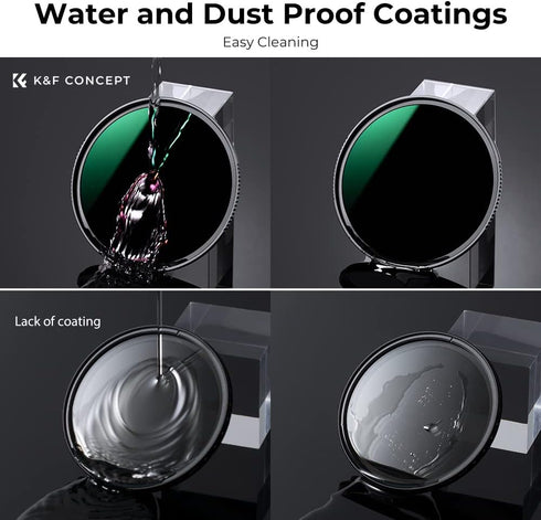 K&F Concept 58mm ND1000 (10-Stop Fixed Neutral Density Filter) for Camera Lens, Waterproof, Scratch Resistant
