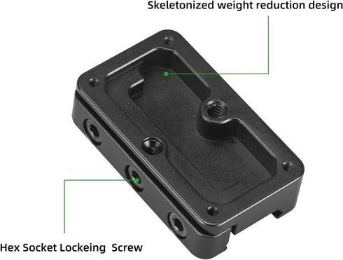 FANAUE FGP-65 Picatinny Arca-Swiss Compatible Rail Plate, CNC Machined Aluminum Tripod Dovetail Adapter