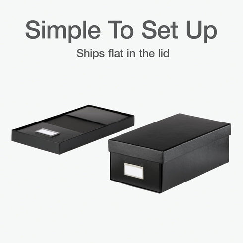 Oxford Keepsake Box, Protective Storage Box, Home and Office Organizer, Photo Storage Box, Small, 6" x 12" x 4.25"