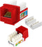 NewYork Cables Cat 6 Keystone Jack, 90 Degree Punchdown Ethernet Wall Jack for Patch Panels