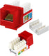 NewYork Cables Cat 6 Keystone Jack, 90 Degree Punchdown Ethernet Wall Jack for Patch Panels