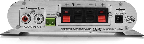 15Wx2 3.5mm MP3, MP4, Stereo Audio Amplifier Receiver, Output Stereo Bass Home Amplifiers, with and Port, Digital Amp