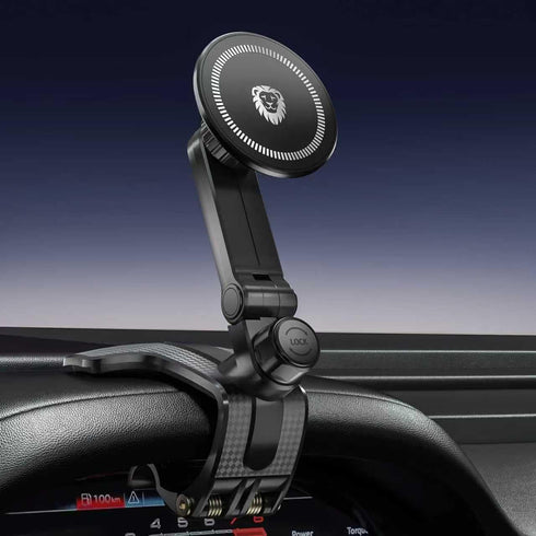 JunDa Universal 360-Degree Rotating Car Phone Holder, Multifunctional Dashboard Phone Mount with Clip