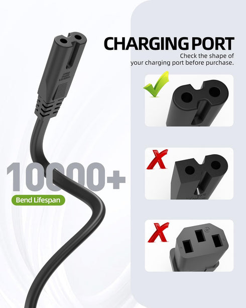 Superer 2 Printer Power Cord Cable Fit for HP OfficeJet Pro, Envy, DeskJet Series, for Canon PIXMA MG MP MX Series