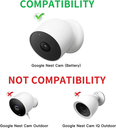 wochel Power Adapter for Google Nest Cam Outdoor/Indoor, 6.5ft Weatherproof Charger Cable for Continuous Power