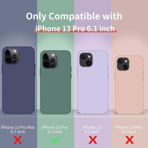 Cordking iPhone 13 Pro Case, Silicone Ultra Slim Shockproof Protective Phone Case, 6.1 inch, Light Blue with Soft