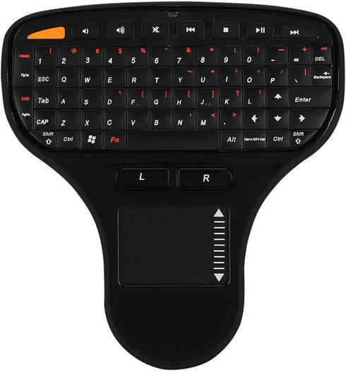 Hilitand 2 in 1 Multimedia Keyboard with Trackball Mouse and Touchpad, Mini QWERTY Keyboard for TV Box, Laptop, Computer