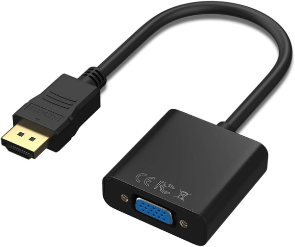HDMI to VGA 1080P Adapter, HDMI Male to VGA Female with Audio for Laptop, PC, Desktop, TVbox, Xbox