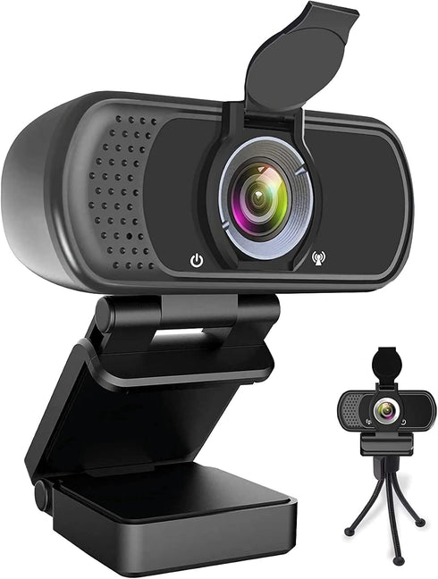 HZQDLN 1080P Webcam with Microphone, HD Webcam Web Camera with Tripod Stand, Widescreen