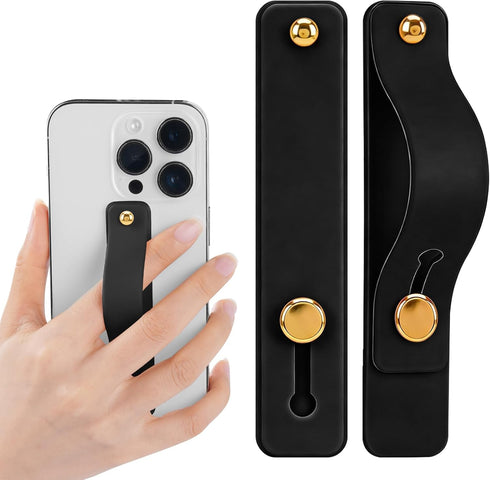 Fejnyer 2-Pack White Silicone Phone Strap with Kickstand - Versatile Grip & Holder