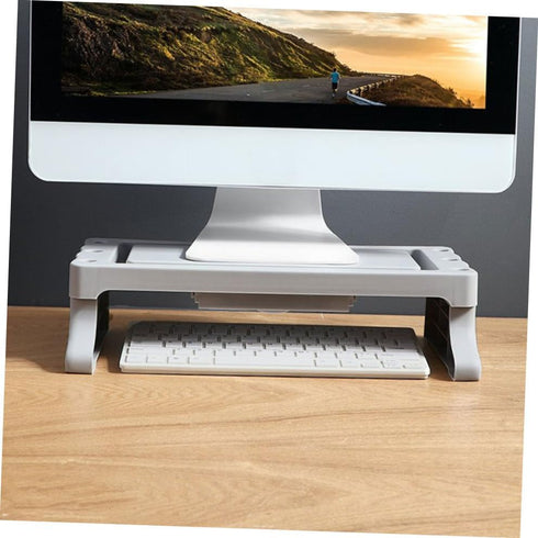 Desk Hutch Organizer for Home Office - Laptop Shelf & Storage