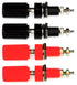 CESS Amplifier Terminal Connector Binding Post, Banana Plug Jack Socket Panel/Chassis Mount Connectors (4 Pack)