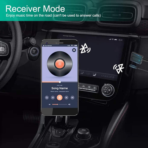 Portable Bluetooth 5.0 Adapter, 3.5mm Jack Aux Dongle, Wireless Transmitter Receiver for TV/PC/Headphone/Car/Home