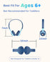6+, 2 Pack 98dB Kids Headphones for School, Ages with Splitter, Safe Volume, Fun Colors, Perfect for Sharing at Home