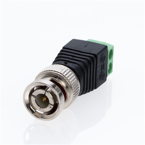 Cctv4Less BNC Male Balun Connector for Coax CAT5, CAT6, CAT7 to BNC Male Adapter - CCTV Video Transmission