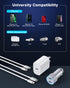 iPhone Car Charger, Dual USB C Fast Charger, 40W Type C Car Fast Charger with 2 Pack 3.3ft Lightning Cable for iPhone