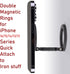 SHINEWEE 17/6/15/14/13/12 Double Magnetic Ring Phone Holder Quick Attach to Any Iron Surface | Swivel & Tilt Adjustable