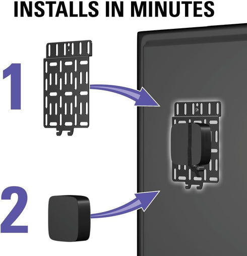 Sanus SASP1-B1 Streaming Media Player Mounting Bracket Hides Most Small Devices Up to 3 lbs. Behind Your TV - Apple TV